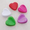 Solid Acrylic Beads, Faceted Heart Mix color 31x29mm hole=2.5mm Sold by Bag