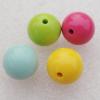 Solid Acrylic Beads, Round Mix color 18mm hole=2.5mm Sold by Bag