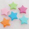 Solid Acrylic Beads, Star Mix color 28.5mm hole=2mm Sold by Bag