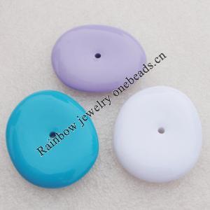 Solid Acrylic Beads, Mix color 46x39mm hole=2.5mm Sold by Bag