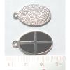 Lead-free Zinc Alloy Jewelry Pendant , Nickel-free & Lead-free, Flat Oval 28mm, Sold by PC