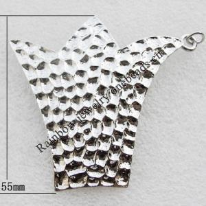 -free & Lead-free, 55mm,Lead-free Zinc Alloy Jewelry Pendant, Nickel Sold by PC