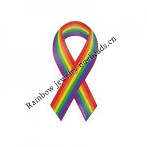 Zinc Alloy Jewelry finding, Pendant Rainbow Ribbon 30mm, Sold by Bag