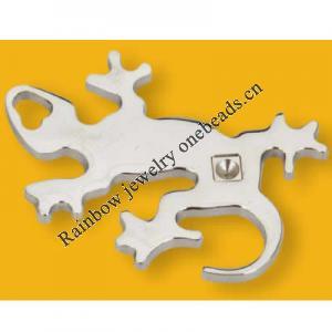 Pendant Lead-Free Zinc Alloy Jewelry Findings Animal Platina plated 56x40x2mm Sold by Bag