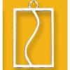 Pendant Lead-Free Zinc Alloy Jewelry Findings Rectangular Platina plated 30x20mm Sold by Bag
