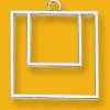 Pendant Lead-Free Zinc Alloy Jewelry Findings Square Platina plated 24x23mm Sold by Bag