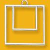 Pendant Lead-Free Zinc Alloy Jewelry Findings Square Platina plated 24x23mm Sold by Bag