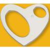 Pendant Lead-Free Zinc Alloy Jewelry Findings Heart Platina plated 57x50x2mm Sold by Bag