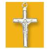 Pendant Lead-Free Zinc Alloy Jewelry Findings Cross Platina plated 25x17mm Sold by Bag