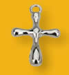 Pendant Lead-Free Zinc Alloy Jewelry Findings Cross Platina plated 17x15mm Sold by Bag