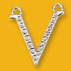 Pendant Lead-Free Zinc Alloy Jewelry Findings Platina plated 30x30mm Sold by Bag