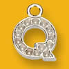 Pendant Lead-Free Zinc Alloy Jewelry Findings Platina plated 12x11mm Sold by Bag