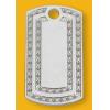 Pendant Lead-Free Zinc Alloy Jewelry Findings Rectangle Platina plated 55x32x3mm Sold by Bag