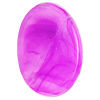 Dichroic Acrylic Beads, Flat Oval 35x26mm Hole=1mm, Sold by Bag
