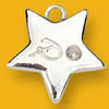Pendant Lead-Free Zinc Alloy Jewelry Findings Star Platina plated 19x19mm Sold by Bag