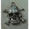 Pendant Lead-Free Zinc Alloy Jewelry Findings Skeleton Platina plated 24x22mm Sold by Bag