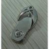 Pendant Lead-Free Zinc Alloy Jewelry Findings Slippers Platina plated 26x19mm Sold by Bag