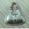 Pendant Lead-Free Zinc Alloy Jewelry Findings Handbag Platina plated 19x22mm Sold by Bag