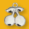 Pendant Lead-Free Zinc Alloy Jewelry Findings Fruit Platina plated 19x16mm Sold by Bag