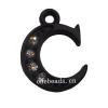 Zinc Alloy Pendant with Crystal Letters 13x17mm Sold by Bag