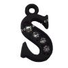 Zinc Alloy Pendant with Crystal Letters 10x18mm Sold by Bag