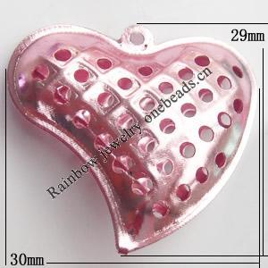 Iron Jewelry finding Pendant Lead-free, Heart 30x29mm, Sold by Bag
