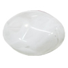 Dichroic Acrylic Beads, Flat Oval 29x38mm Hole=1mm, Sold by Bag
