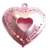 Iron Jewelry finding Pendant Lead-free, Heart 35x36mm, Sold by Bag