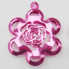 Iron Jewelry finding Pendant Lead-free, Flower 32x40mm, Sold by Bag