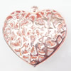 Iron Jewelry finding Pendant Lead-free, Heart 38x40mm, Sold by Bag