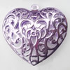 Iron Jewelry finding Pendant Lead-free, Heart 56x53mm, Sold by Bag