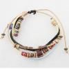 7.1 Inch Cowhide (Cowskin) with Jewelry Beads Bracelet Sold by Group