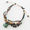 7.1 Inch Cowhide (Cowskin) with Jewelry Beads Bracelet Sold by Group