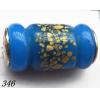 Lampwork Glass Plating Nickel-Color Core Beads Tube 21x11mm Hole=4.5mm Sold by Bag