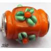 Lampwork Glass Plating Nickel-Color Core Beads Faceted Tube 18x16mm Hole=4.5mm Sold by Bag