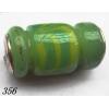 Lampwork Glass Plating Nickel-Color Core Beads Tube 21x11mm Hole=4.5mm Sold by Bag