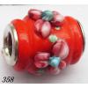 Lampwork Glass Plating Nickel-Color Core Beads Faceted Tube 18x16mm Hole=4.5mm Sold by Bag