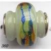 Lampwork Glass Plating Nickel-Color Core Beads Tube 17x15mm Hole=4.5mm Sold by Bag