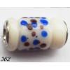 Lampwork Glass Plating Nickel-Color Core Beads Tube 21x11mm Hole=4.5mm Sold by Bag