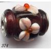 Lampwork Glass Plating Nickel-Color Core Beads Faceted Tube 18x16mm Hole=4.5mm Sold by Bag