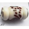 Lampwork Glass Plating Nickel-Color Core Beads Tube 21x11mm Hole=4.5mm Sold by Bag