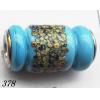 Lampwork Glass Plating Nickel-Color Core Beads Tube 21x11mm Hole=4.5mm Sold by Bag