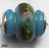 Lampwork Glass Plating Nickel-Color Core Beads Tube 17x15mm Hole=4.5mm Sold by Bag