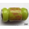 Lampwork Glass Plating Nickel-Color Core Beads Tube 21x11mm Hole=4.5mm Sold by Bag