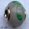 Lampwork Glass Plating Nickel-Color Core Beads  15x10mm Hole=4.5mm Sold by Bag