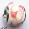 Lampwork Glass Plating Nickel-Color Core Beads  15x10mm Hole=4.5mm Sold by Bag