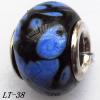 Lampwork Glass Plating Nickel-Color Core Beads  15x11mm Hole=4.5mm Sold by Bag