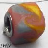 Lampwork Glass Plating Nickel-Color Core Beads  11x13mm Hole=4.5mm Sold by Bag