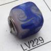 Lampwork Glass Plating Nickel-Color Core Beads  11x13mm Hole=4.5mm Sold by Bag