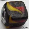 Lampwork Glass Plating Nickel-Color Core Beads  11x13mm Hole=4.5mm Sold by Bag